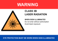Class 3B Illuminated Laser safety sign